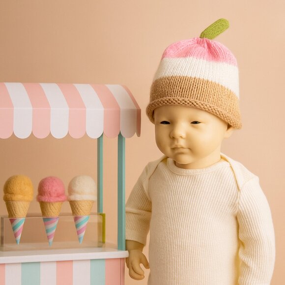 Alpaca Neapolitan infant cap NEW - Picture 6 of 6
